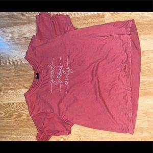 Good vibes only shirt/crop top